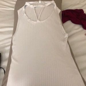 Sleeveless white top